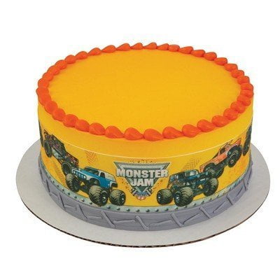 1 4 Sheet Monster Jam Truck Edible Frosting Cake Topper Image Walmart Com