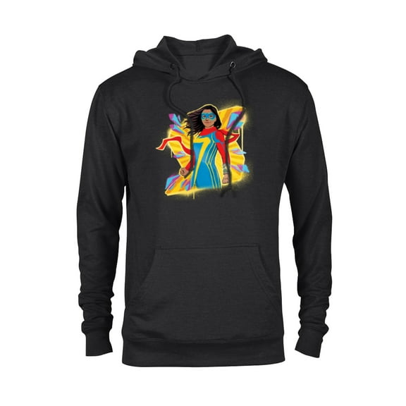 Marvel Studios Ms. Marvel Kamala Khan Hero Superpowers - Pullover Hoodie for Adults - Customized-Black