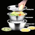thumbnail image 2 of Germany Multifunctional Stainless Steel Basin, 5 In 1, With Grater, Drain, Kitchen Basin, 28cm, 2 of 7