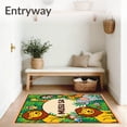 thumbnail image 3 of ODIKA 5'x7' Machine Washable Non-Slip Area Rug, Personalized Safari Adventure With Name For Playful High Traffic Rug, Green, 683358, 3 of 7