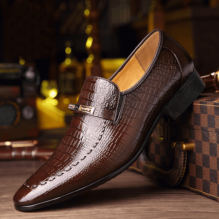 

DONGGTGDZ Stylish Plus Size Men‘s Slip On Formal Shoes with Non Slip Rubber Sole Comfortable Business Dress Shoes Perfect for Outdoor Activities
