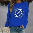 thumbnail image 5 of ZJXFGS Football Sweatshirts for Women Game Day Sweater Football Apparel for Women Game Day Shirts Women Football Blue 2XL, 5 of 5