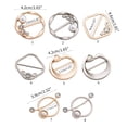 thumbnail image 5 of ZYHARUKO Fashion T-shirt Hem Knotted Brooch Pin for Women Shawl Clip Ring Corner Waist Knotted Clasp for Shirt Silk-scarf Decor, 5 of 19