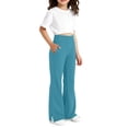 thumbnail image 3 of Girls' Flared Yoga Pants High Waisted Athletic Leggings with Side Pockets Stretchy Workout Dance Pants Bootcut Trousers for Active Wear Gym Running Casual, 3 of 6