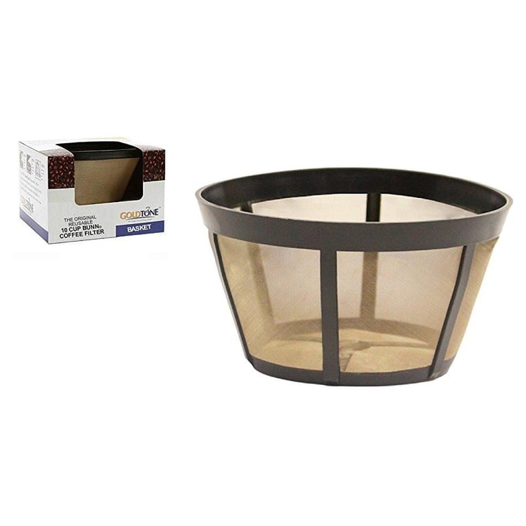 GoldTone Reusable 10 Cup Coffee Basket for BUNN Machines and Makers -  Replacement Permanent Bunn Filter - BPA Free - 1 Pack