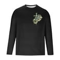 thumbnail image 5 of Tawop T Shirts for Man Crew Neck Long Sleeve Pullover Graphic Casual Black L, 5 of 5