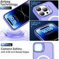 thumbnail image 6 of Case for iPhone 12 Case/iPhone 12 Pro Translucent Matte with Screen Protector - Built-in Camera Stand - Slim Fit Protective Phone Case 6.1” for Women Girls - Lavender, 6 of 14