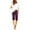 Wine, variant on Bermuda Shorts for Women Knee Length Lightweight Elastic High Waist Straight Leg Relaxed Fit Casual Shorts with Pockets