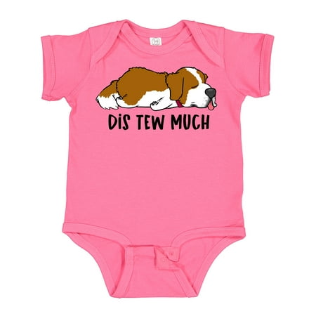 

Inktastic Napping Dis Tew Much St. Bernard Gift Baby Boy or Baby Girl Bodysuit