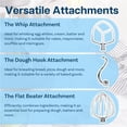 thumbnail image 4 of Stainless Steel 3-Piece Kit Attachments for KitchenAid 5.5 to 6 Quart Bowl-Lift Stand Mixers – Includes Dough Hook, 6-Wire Whip and Flat Beater – Dishwasher Safe, 4 of 6