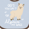thumbnail image 4 of Inktastic Gigi's You Say Alpaca My Bags Boys or Girls Baby Bib, 4 of 4
