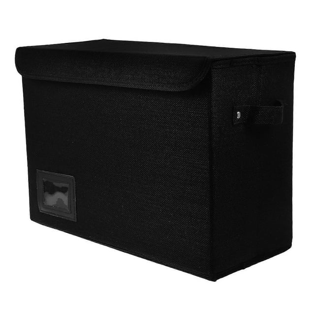 Comic Book Storage Boxes Comic Book Box File Storage Boxes Collapsible Stackable Comic Book Box Storage to Holds Comics Black