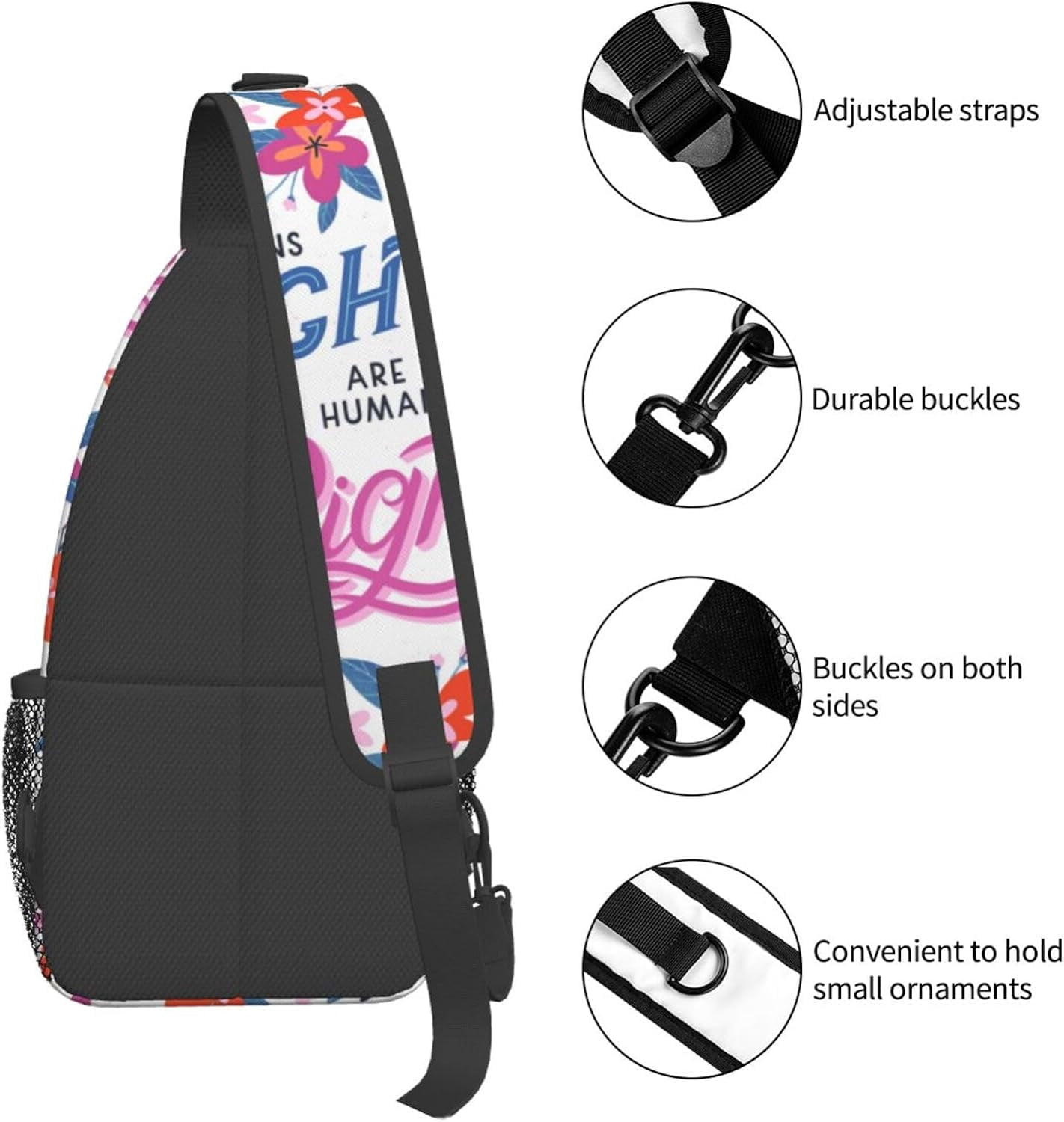 Women's Equality Day Sling Bag Crossbody Hiking Travel Chest Bags Backpack Shoulder Daypack for Women Men