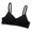j25-Black, variant on LIIPEE Girls Underwear Kids Cute Solid Color Ribbed Spaghetti Straps Seamless Training Bras Gentle Support Lightweight Comfortable Wireless Bra,12-14 Years