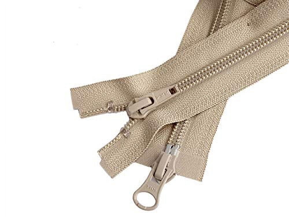YKK #5 Nylon Coil Separating Zipper - 30 Inch Lightweight Jacket Zipper, Color 580 Black