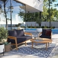 thumbnail image 3 of Brisbane 3-Piece Teak Wood Outdoor Patio Outdoor Patio Set-EEI-5834, 3 of 12