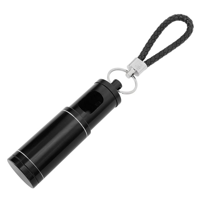 Cendrier de Poche Portable avec Cordon Porte-Clés, en Alliage d'Aluminium Circulaire Rétractable pour les Voyages, le Camping, la Randonnée et la Prévention des Odeurs de Vent