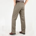 thumbnail image 6 of Sevevn Men's Dress Pants Solid Pleated Straight Leg Cotton With Slant Pockets Multi Scene Business Casual Bottoms, 6 of 9