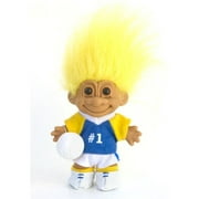 my lucky #1 volleyball 6" troll doll w/volleyball - yellow hair