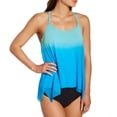 thumbnail image 1 of Women's Coco Reef U66035 Sunset Fade Current Mesh Layer Tankini Swim Top (True Blue 36D), 1 of 2