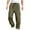 Army Green, variant on Plebaso Men's Cargo Pants Elastic Waist Casual Cotton Pants Lightweight Outdoor Work Hiking Trousers