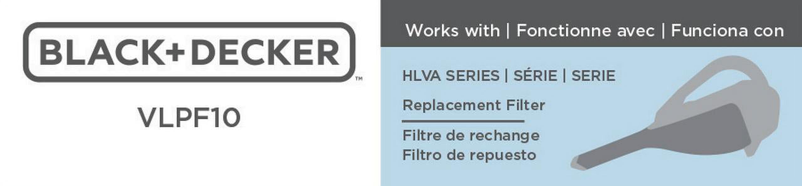 Pleated Filter Replacement For Black & Decker VLPF10 HLVA315 HLVA320 Hand  Vacuum