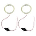 thumbnail image 5 of 2pcs 60/70/80/90/100/110/120MM Car Headlight Angel Eye Lights LED COB White Light Motorcycle Auto Lamps Car Headlight, 5 of 10