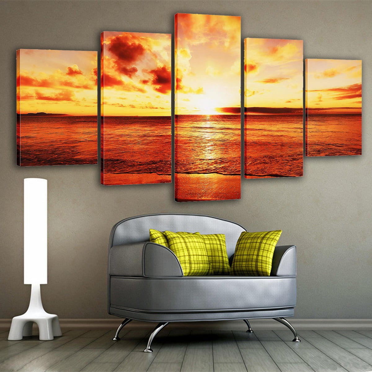 5Pcs Canvas Print Modern Office Home Decor Wall Art Painting Picture No