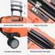 thumbnail image 4 of Equipaje de mano KROSER Hardside expandible 20 pulgadas naranja, 4 of 6