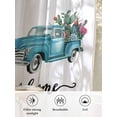 thumbnail image 6 of Sheer Curtains 54 Inch Length, Summer Cactus Semi Sheer Curtains Light Filtering Window Treatment, Country Blue Truck Botanical Tropical Plants Privacy Voile Drapes for Living Room 52x54 Inch, 6 of 7