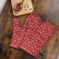 thumbnail image 5 of Cute Oven Mitts,Red Christmas Snowflake Pattern Oven Mitt 2-Pack Set,Kitchen Gloves for Oven,Heat Resistant Oven Mitts 7.7"x12", 5 of 7