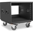 thumbnail image 6 of Sound Town 8U PA/DJ Rack/Road Case with 8-Space, Industry-Grade Plywood with Polyurea Coating, Rain Cover, Casters, 21.7" Rackable Depth - Pro Tour Grade (STRCP-8UW), 6 of 7