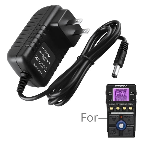 K-MAINS AC Adapter Compatible With Zoom MS-80IR Plus MultiStomp Effects Pedal