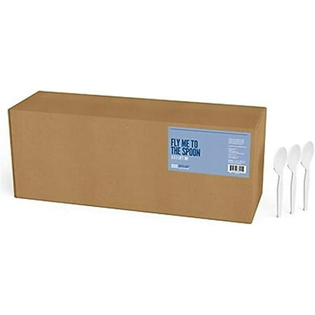 MyOfficeInnovations Plastic Spoon Medium-Weight White 24390992