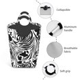 thumbnail image 2 of DouZhe 50L Rectangular Laundry Basket, Dairy Cow Zebra Animal Stripe Prints Waterproof Foldable Laundry Hamper with Aluminum Handles, 2 of 6