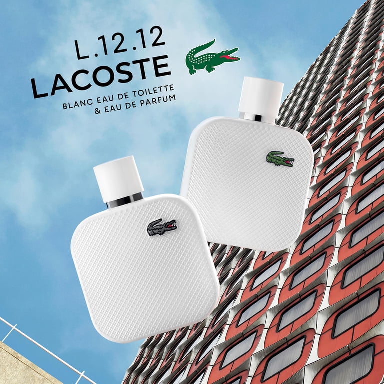 Lacoste L.12.12 Blanc Eau De Toilette Spray, Grapefruit, Vetiver