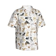 thumbnail image 2 of Daiia I Love Dogs Hawaiian Shirt for Men Gentle Cotton Regular Short Sleeve Casual-Large, 2 of 9