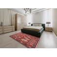 thumbnail image 4 of Ahgly Company Indoor Square Mid-Century Modern Red Oriental Area Rugs, 3' Square, 4 of 6