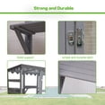 thumbnail image 4 of HighSound Catio Outdoor Cat Enclosure, Large Cat House for Mulitiple Cats Walk in Cat Cage with Weather Protection Asphalt Roof, Feral Cat Shelter with 6 Platforms & 2 Resting Box, 70"H, Grey, 4 of 8