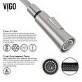 thumbnail image 2 of VIGO Laurelton Single Handle Pull-Down Sprayer Kitchen Faucet in Stainless Steel, 2 of 11