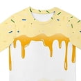 thumbnail image 4 of Boys Summer 2-Piece Set 6-12 Months 12-24 Months 2t 3t 4t 5t 6t 7t Children Cool Print Short Sleeve T-Shirt And Elastic Waist Shorts(Light Yellow,9-10 Years), 4 of 5