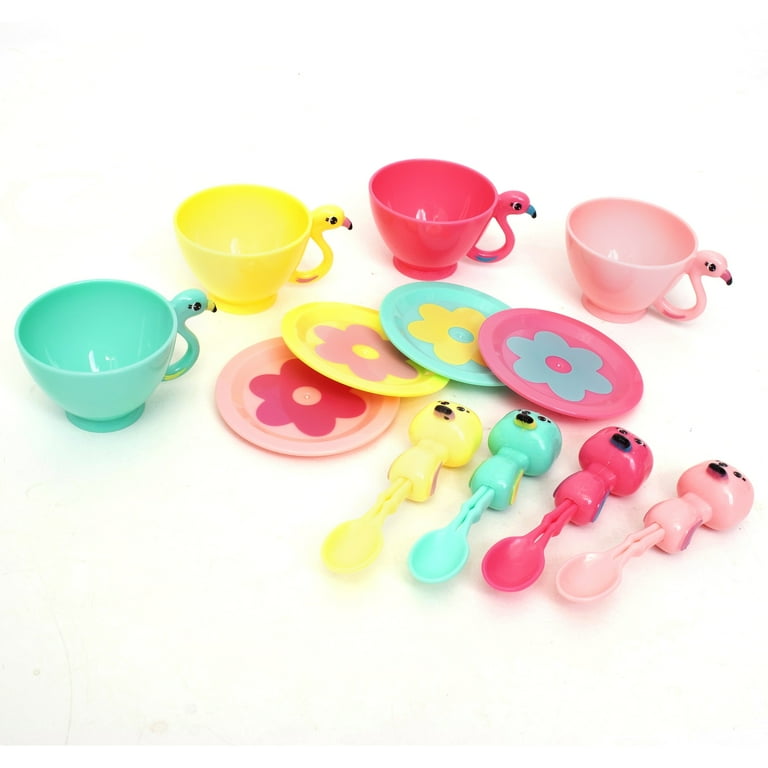 Zoo Troop, Flamingo Tea Set, 13 Pieces, Animal Tea Party