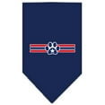 thumbnail image 2 of Patriotic Star Paw Screen Print Bandana White Small, 2 of 10