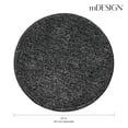 thumbnail image 3 of mDesign Microfiber Accent Rug Mat/Runner, 24" Diameter - Heather Charcoal Gray, 3 of 8