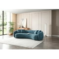 thumbnail image 4 of kevinplus 101'' Boucle Curved Sofa Couch for Living Room, Modern Mid-Century Cloud Upholstered Sofa Contemporary Living Room Sofa for Home Apartment Office Studio, 4 Pillows, 4 of 9