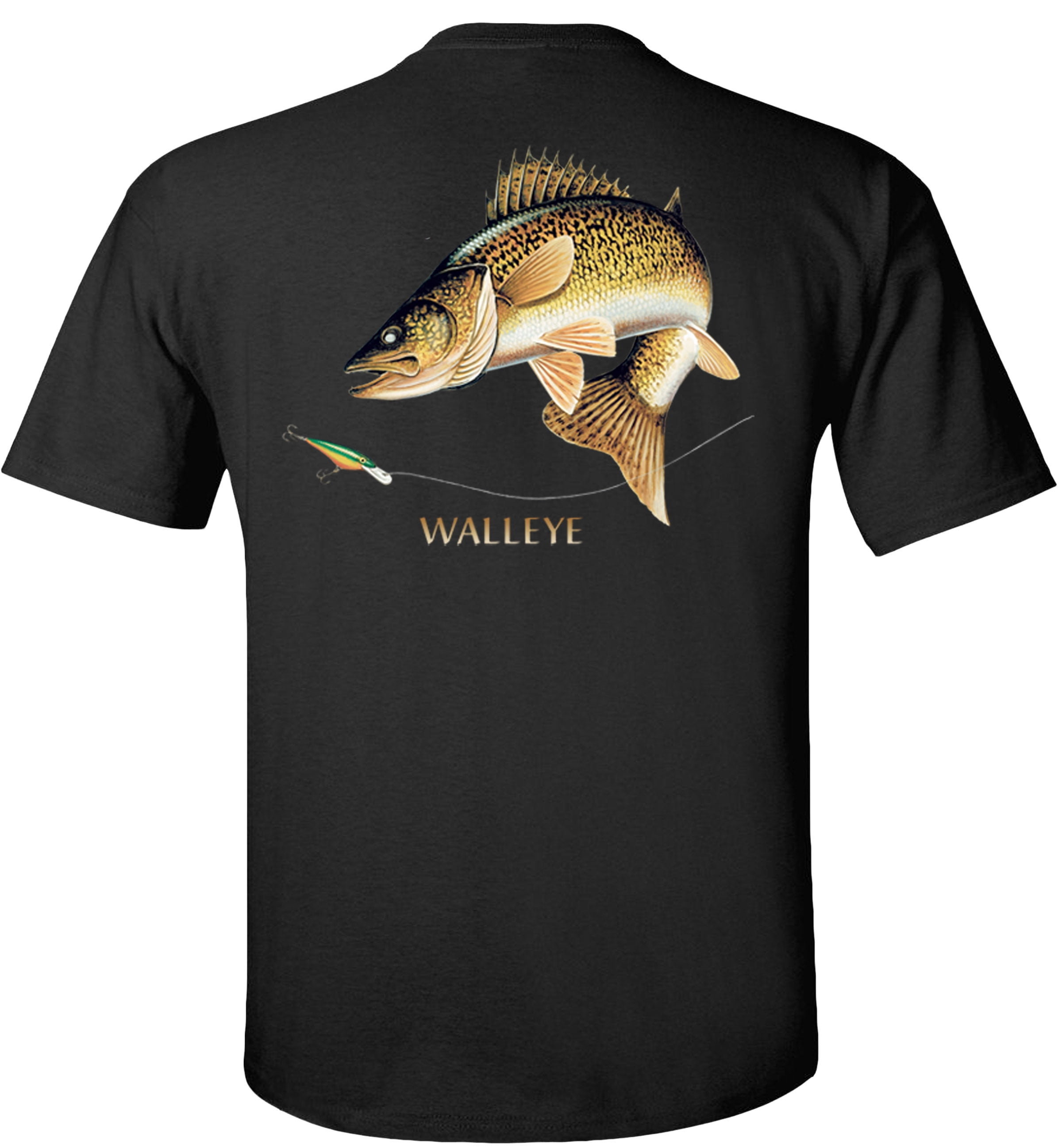Fair Game Walleye Fishing T-Shirt, combination profile, Fishing