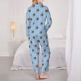 thumbnail image 3 of Bingfone Womens Pajama Sets Brown French Bulldog Print,Long Sleeve Loungewear Pajamas Set-Large, 3 of 8