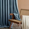 thumbnail image 2 of Lazzzy Blackout Velvet Curtains Living Room Darkening Drapes 2 Panels Rod Pocket Thermal Insulated Soft Privacy Window Treatments Dark Slate 52" x 120", 2 of 14
