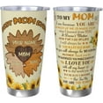 thumbnail image 3 of Custom Sunflower Mom Tumbler Cup Gifts For Mom, Personalized Coffee Tumbler Mug Birthday Gifts For Mom, 20oz Stainless Steel Mama Insulated Tumbler With Lid Mothers Day Gift For Mom, 3 of 6