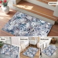 thumbnail image 5 of Palm Leaves Entryway Rug 2'x3'&nbsp; Non Slip Front Door Mats, Spring Tropical Leaf Botanical Vintage Blue Entrance Rugs Indoor Outdoor Carpet, Washable Floor Mats Small Area Rug for Bedroom Kitchen, 5 of 8